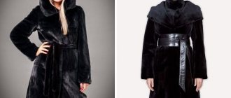 fashionable black mink coats