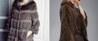 Knitted mink fur coat photo